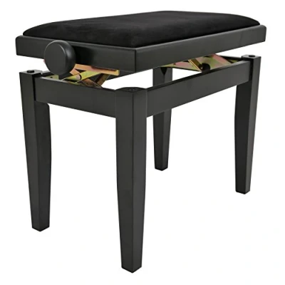 Image of Navarrez Juan Miguel Piano bench Elegance black matt, adjustable Height, NV40