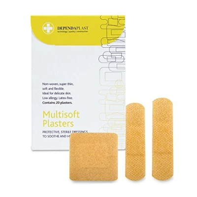 Image of Reliance Medical Dependaplast REL522 Multisoft Plaster, Assorted (Pack of 20)