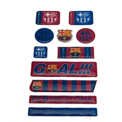 Image of FC Barcelona Official Fun Bubble Football Crest Sticker Set (One Size) (Burgundy/Blue)