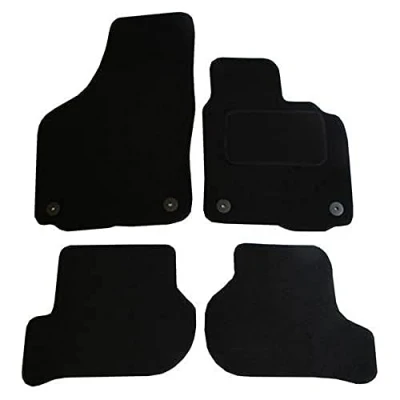 Image of JVL 1366 Fully Tailored Carpet Car Mat, Set of 4, Black