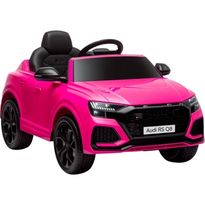 Image of HOMCOM Audi RS Q8 Licensed 6V Kids Electric Ride On Car Toy with Remote Control Music Lights USB MP3 Bluetooth for 3 5 Years Old Pink