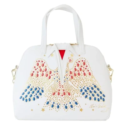 Image of Loungefly Elvis Presley Aloha Jumpsuit Cosplay Crossbody Bag, Multi, (EPTB0001)
