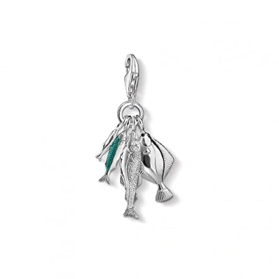 Image of Thomas Sabo Lock Fish Pendant Silver/Brown Enamel 1193 603 7