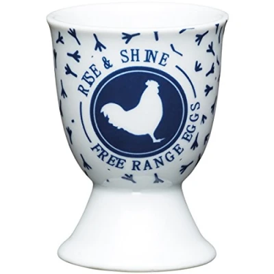 Image of KitchenCraft Traditional Blue Hen Porcelain Egg Cup