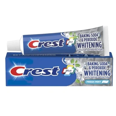 Image of Crest Baking Soda &amp; Peroxide Whitening with Tartar Protection Striped Toothpaste Fresh Mint, 230g (8.2oz)