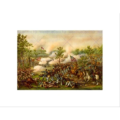 Image of Wee Blue Coo War American Civil Battle Atlanta Mcpherson USA Wall Art Print
