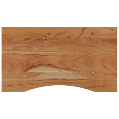 Image of vidaXL Rectangular Desk Top 100x50x2.5 cm Solid Acacia Wood, Versatile for Office and Dining Room Use, Comfortable Curved Design, Easy to clean, Unique Grain Colour