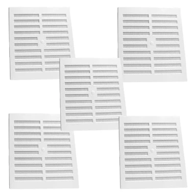 Image of 5X Hit &amp; Miss White Adjustable Large Air Vent 11.25&quot; x 10.5&quot; Ventilator Cover