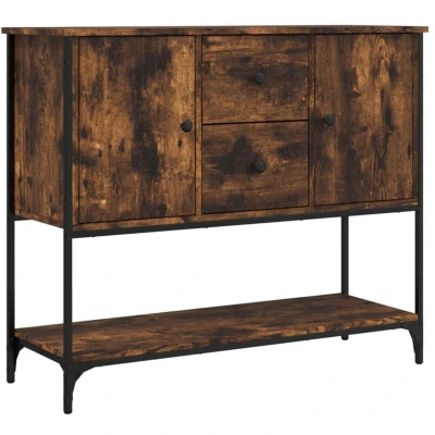 Image of vidaXL Sideboard Smoked Oak 100x36x85 cm Engineered Wood