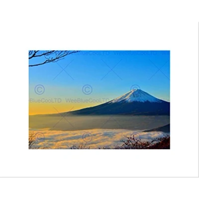 Image of Wee Blue Coo Landscape Landmark Japan Mount Fuji Wall Art Print
