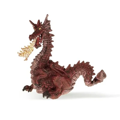 Image of Papo 39016 &quot;Red Dragon with Flame&quot; Figure