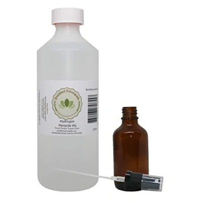 Image of Food Grade Hydrogen Peroxide 6% 550ml Pure Unstabilized H2O2 (H O H) with 30ml Bottle &amp; Spray Top