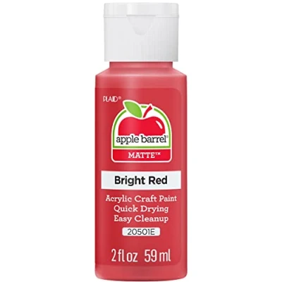 Image of Plaid JA20501 Acrylic Paint, Bright Red, 2 oz
