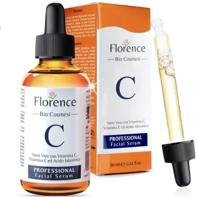 Image of Big 2.11oz. Organic Vitamin C Serum for Face with Hyaluronic Acid &amp; Niacinamide. Anti Dark Spots, Wrinkle, Aging Brightening Facial and Eye Contour Serum. Women Men Skin Care