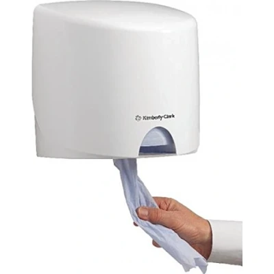 Image of Aquarius Roll Control Wiper Dispenser 7018 Centrefeed 1 x White, Wall Mounted