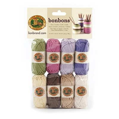Image of Lion Brand Bonbons Yarn 8/Pkg Nature,Multi,8 x 28 yd/26 m