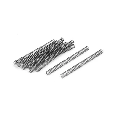 Image of sourcingmap Compression Spring,304 Stainless Steel,3mm OD,0.4mm Wire Size,40mm Free Length,Silver Tone,10Pcs