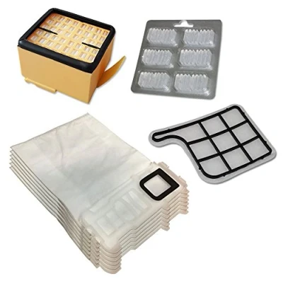 Image of 6 Microfiber Vacuum Cleaner Dust Bags + Air Fresheners HEPA Filter Motor for Vorwerk Kobold VK 135, 136, VK135, VK136