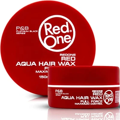 Image of RedOne Hair Styling Aqua Wax Red 150 ml Edge Control Gel Ultra Hold Strawberry Scent Men &amp; Women Maximum
