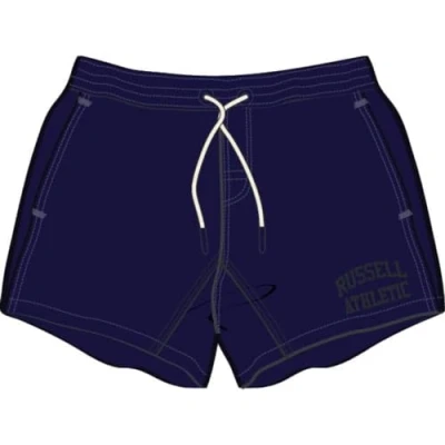 Image of Russell Athletic A00871 NA 190 Logo Swim Shorts Men&#039;s Navy Size L