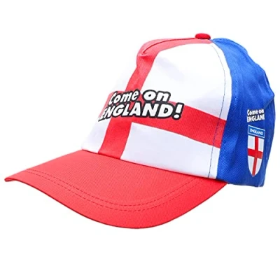 Image of Toyland® Come On England Baseball Cap Supporters Headwear Euros &amp; World Cup Fan Essential