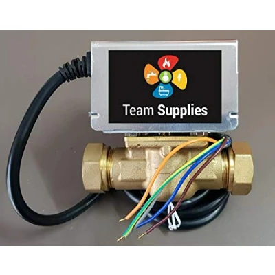 Image of Teams 22mm 2 Two Port MOTORISED Zone Valve 5 Wire Replaces Honeywell V4043H