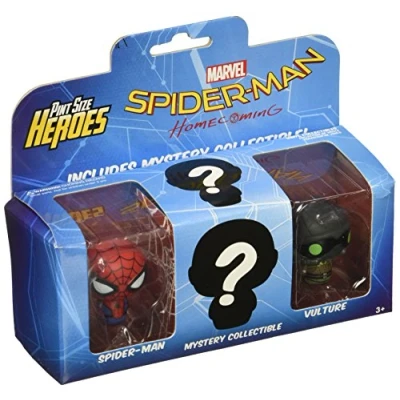 Image of Funko Pint Size Heroes Spider Man Homecoming 3 Pack 13439 man, Vulture and 1 Mystery Figure