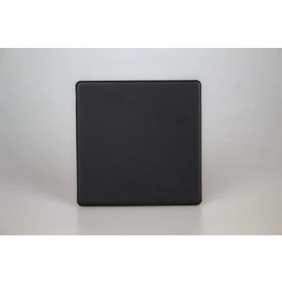 Image of Varilight Urban Single Blank Plate Matt Black Screw Less