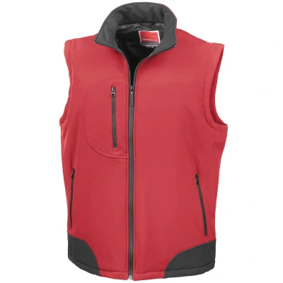 Image of Result R123A Softshell Bodywarmer Red/Black, Small