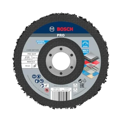 Image of Bosch 2608607633 125 mm Cleaning Disc for Angle Grinders Black