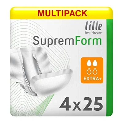 Image of Multipack 4X Lille Healthcare Suprem Form Extra+ (2220ml) 25 Pack Incontinence Protection