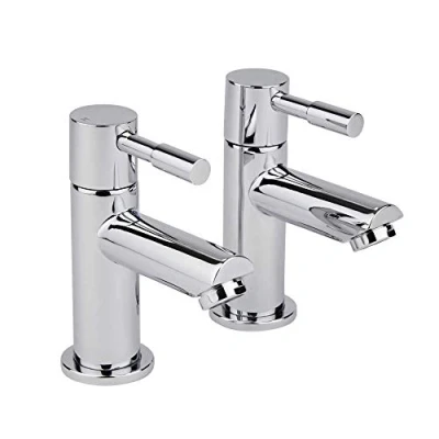 Image of Milano Mirage Modern Bathroom Basin Pillar Taps Chrome
