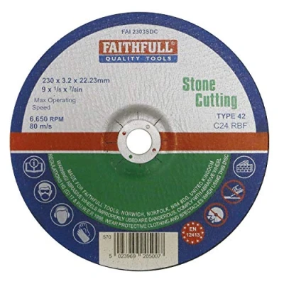 Image of Faithfull FAI2303SDC Stone Cutting Disc Depressed Centre 230 x 3.2 22.23