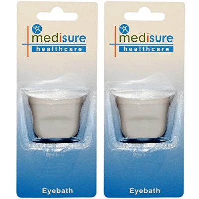 Image of Mediusure Healthcare One Size Plastic Eyewash Pain Relieve Cleaning Eye Bath Cup x 2