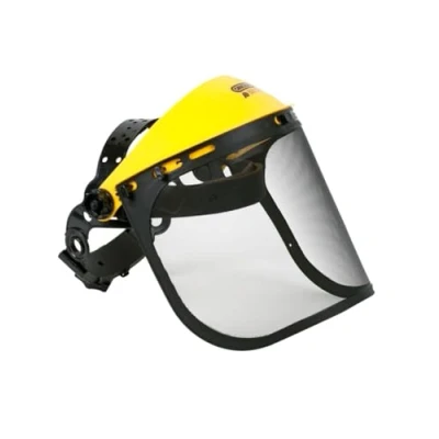 Image of Oregon Q515064 Browguard and Steel Mesh Visor Combination, Adjustable Safety Face Shield, Black/Yellow