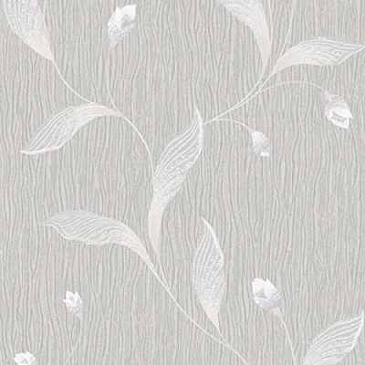 Image of Belgravia Decor Tiffany Trail Soft Silver Wallpaper GB41319 Italian Vinyl