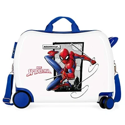 Image of Marvel 4659861 Spiderman Action Blue Kids Rolling Suitcase 50 x 38 20 cm Rigid ABS Combination Lock 34 Litre 2.3 kg 4 Wheels Hand Luggage, (Azul)