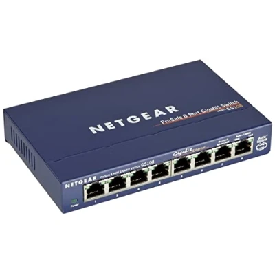 Image of NETGEAR ProSAFE Unmanaged Switch GS108 Desktop 8 Gigabit Ethernet poorten 10/100/1000 Mbps