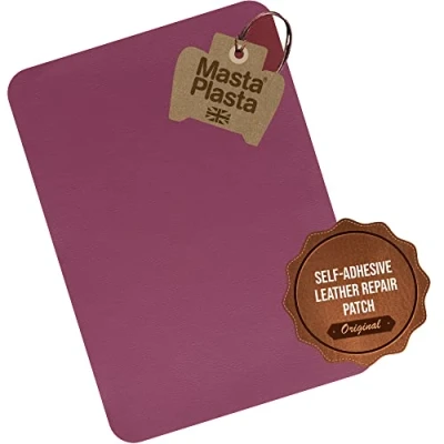 Image of MastaPlasta Original Self Adhesive Leather Repair Patch Pink 28 x 20 cm (11&quot; 8&quot;). Instant Upholstery Quality Scratch &amp; Tear for Sofas, Car Interiors, Bags, Vinyl More