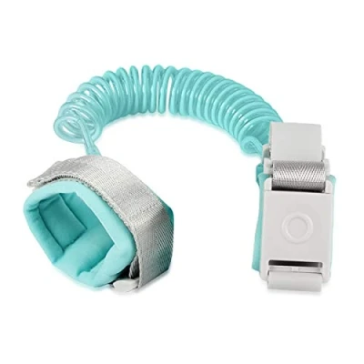 Image of SONARIN Anti Lost Safety Wrist Link Child Strap,Anti Walking Hand Belt and Magnetic Induction Lock for Toddlers,Babies &amp; Kids(Green)