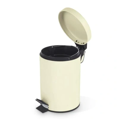 Image of 3 Litre Stainless Steel Pedal Bin for Kitchen Bathroom Toilet Rubbish Tray (Cream)