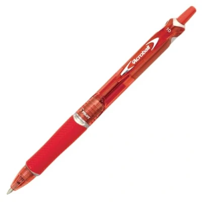 Image of Pilot Pack of 6 Ballpoint Pens with Plastic Clip Medium Tip Redaa
