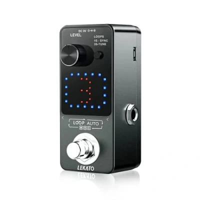 Image of LEKATO Guitar Loop Effect Pedal Triple Looper with SYNC &amp; Tuner Function,Looper Screen for Electric Bass Unlimited Overdub 3 Loops 18 Mins Record Time