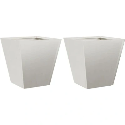 Image of vidaXL Garden Planters 30x30x30 cm 2 pcs Stainless Steel