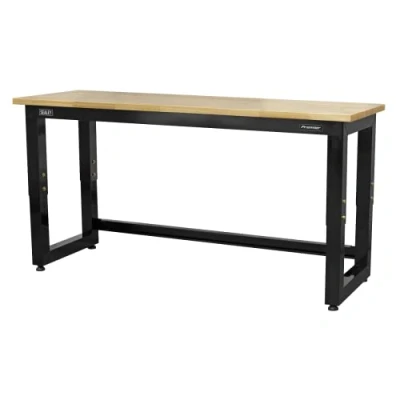 Image of Sealey Premier Steel Adjustable Workbench with Wooden Worktop 1830mm Heavy Duty