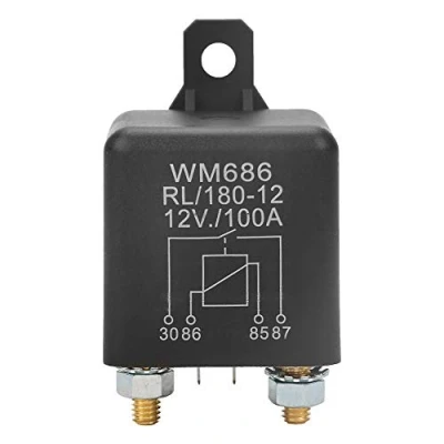 Image of Heavy Duty Car Starter Relay, Akozon WM686 Relay 100A Normal Open for Remote Control Battery ON/OFF RL/180 DC 12V