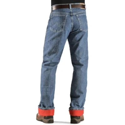 Image of Wrangler Men&#039;s Rugged Wear Woodland Thermal Jean??? ??? ???? ?? ?rugged ?????rugged jeans, Stonewashed Denim, 32W 30L UK