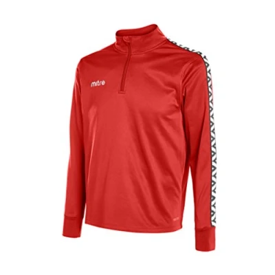 Image of Mitre Delta Quarter Zip Football Jacket Scarlet, 2X Large/50 52 Inches