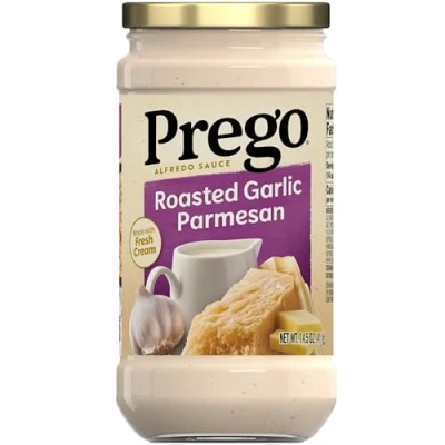 Image of Prego Pasta Sauce, Alfredo Sauce with Roasted Garlic and Parmesan Cheese, 14.5 Ounce Jar