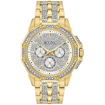 Image of Bulova Men Multi Dial Quartz Watch with Stainless Steel Strap 98C126